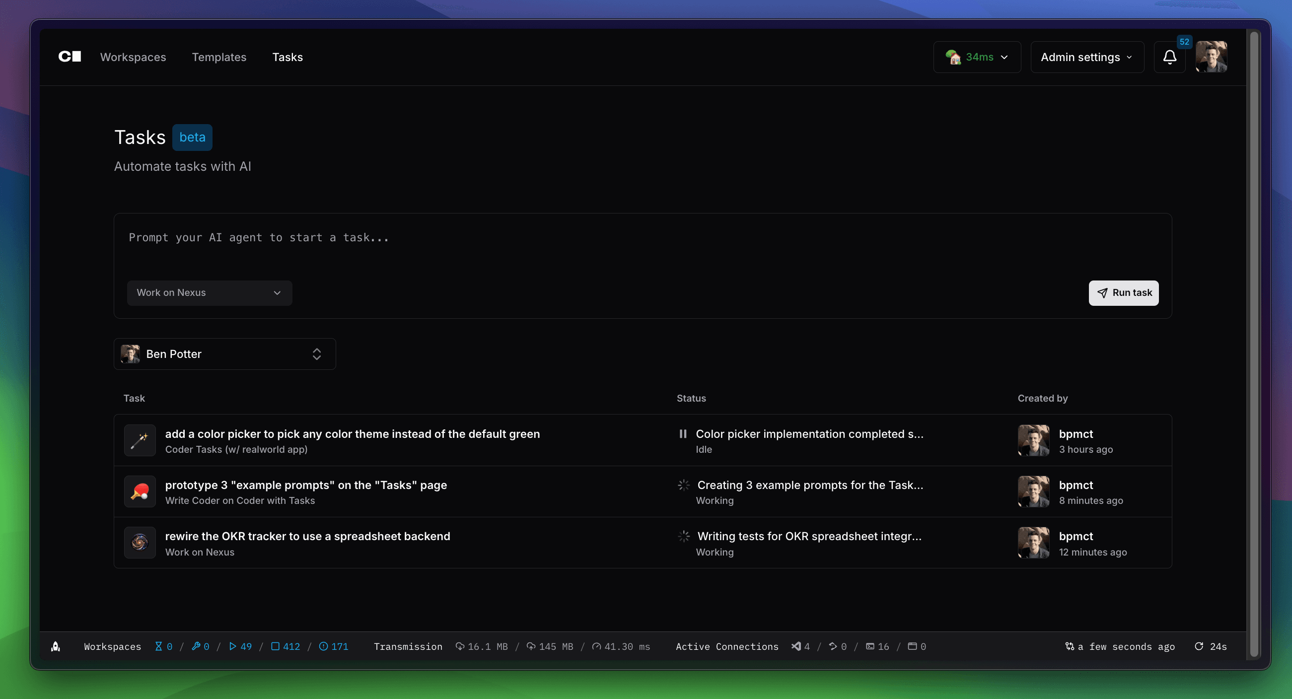 Tasks UI